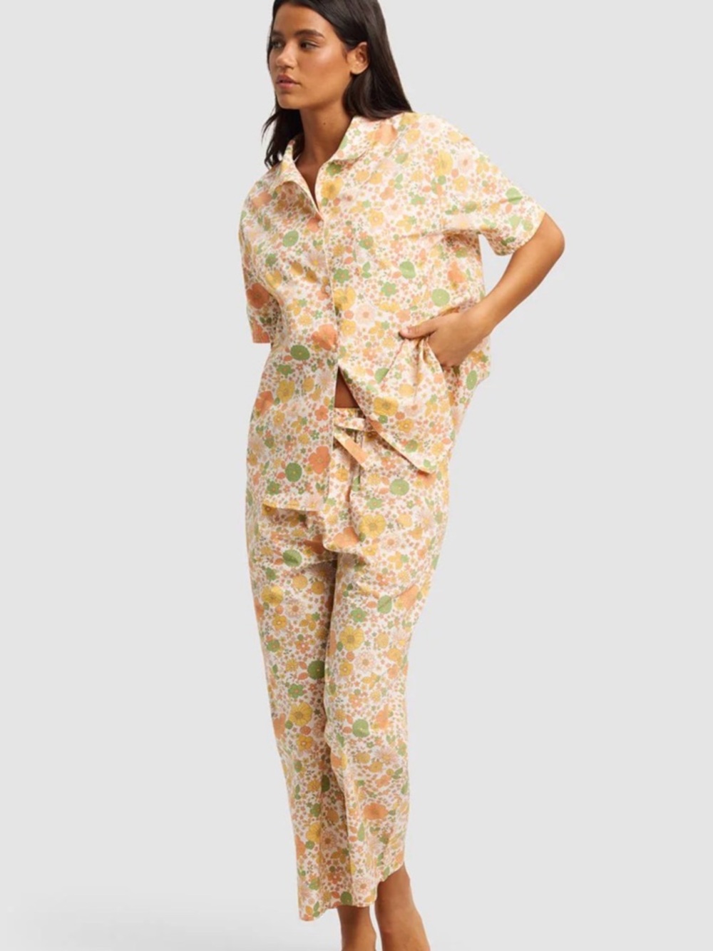 NWT - Cozy Earth Women's Floral Cotton Pajama Set